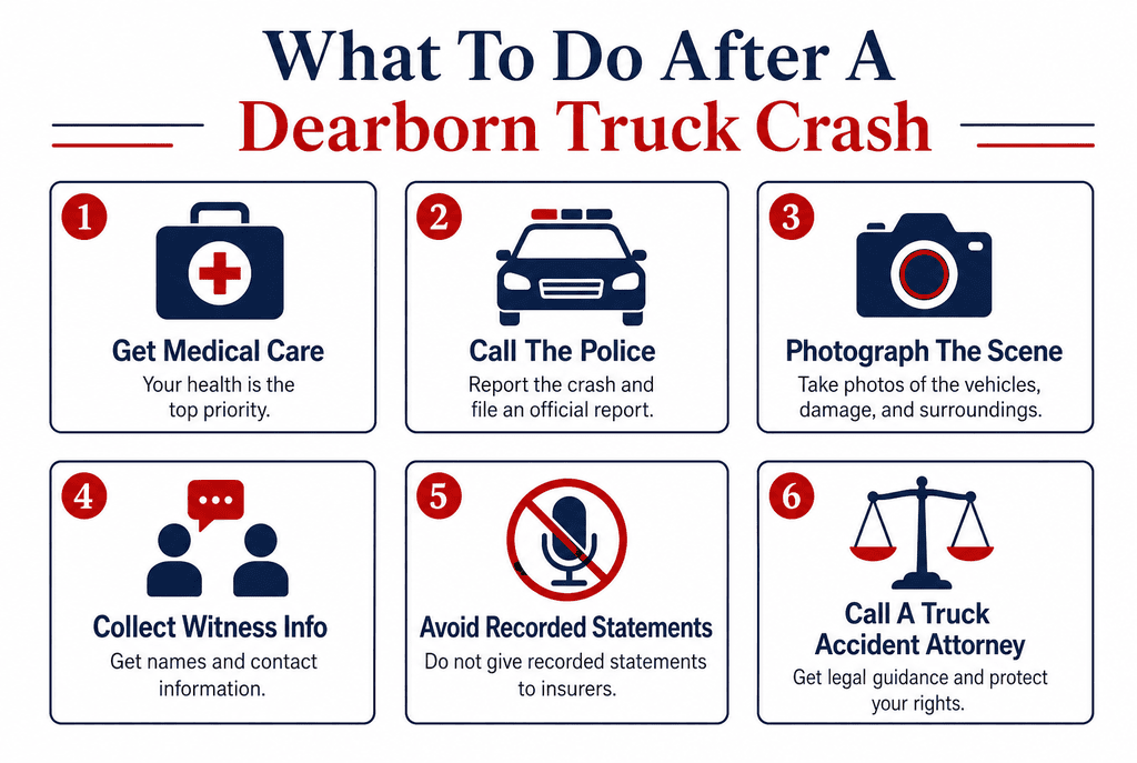 What to Do in the Hours and Days After a Dearborn Truck Crash