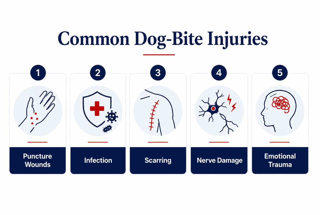 Common Dog-Bite Injuries We See