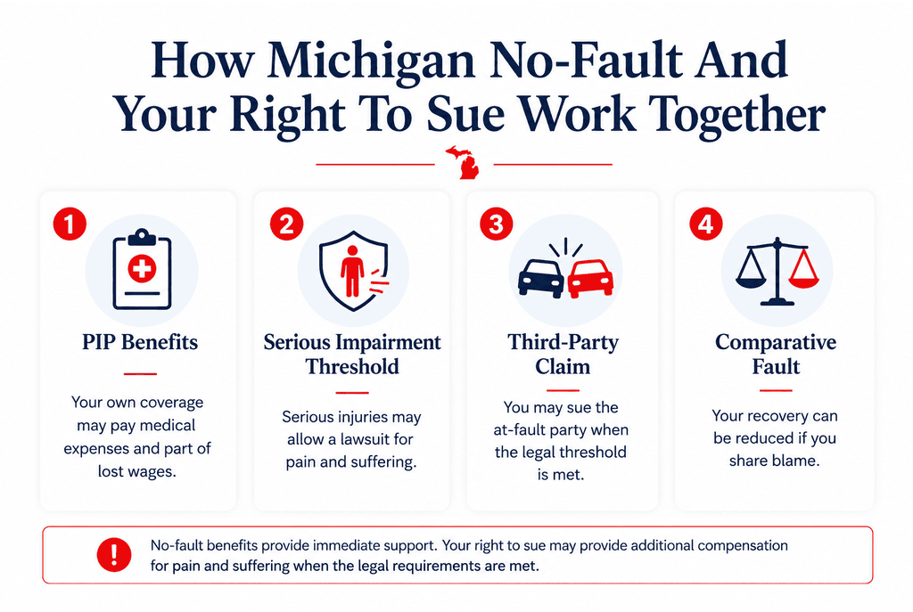 How Michigan No-Fault and Your Right to Sue Work Together
