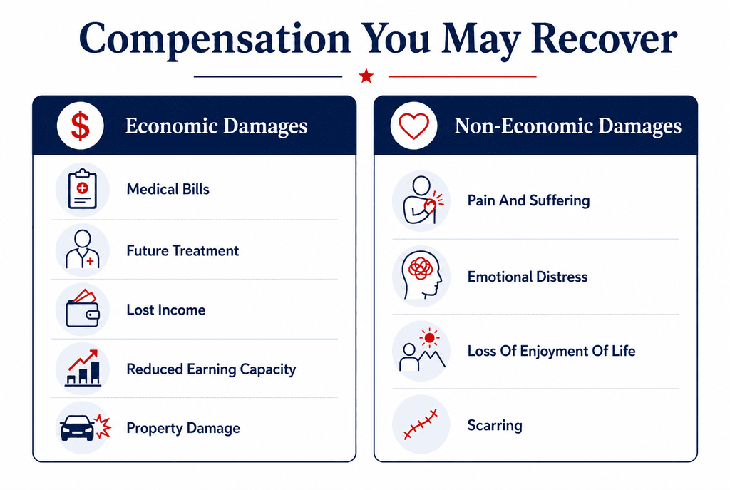 Compensation You May Recover in a Clinton Township Truck Claim