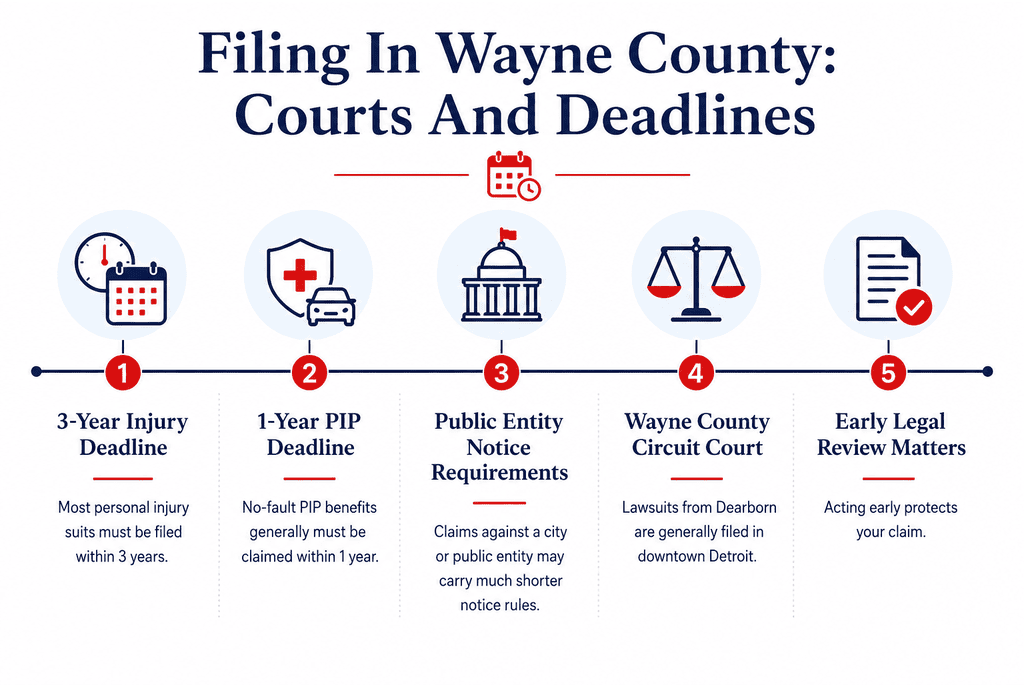 Filing in Wayne County: Courts and Deadlines