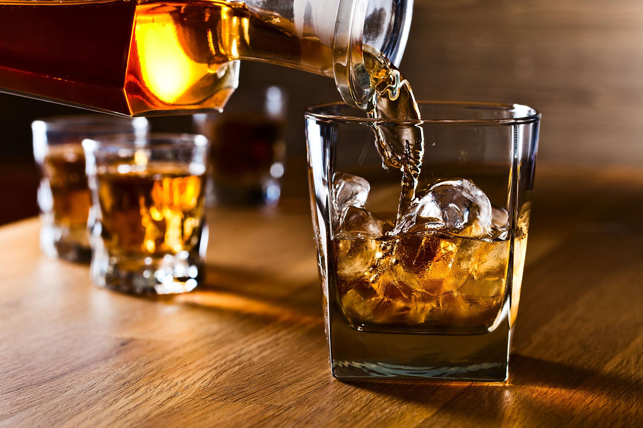 Glass with an alcoholic drink