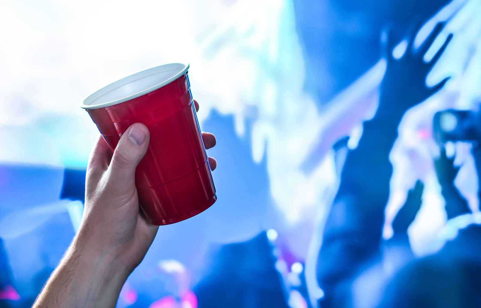 Red party cup in hand
