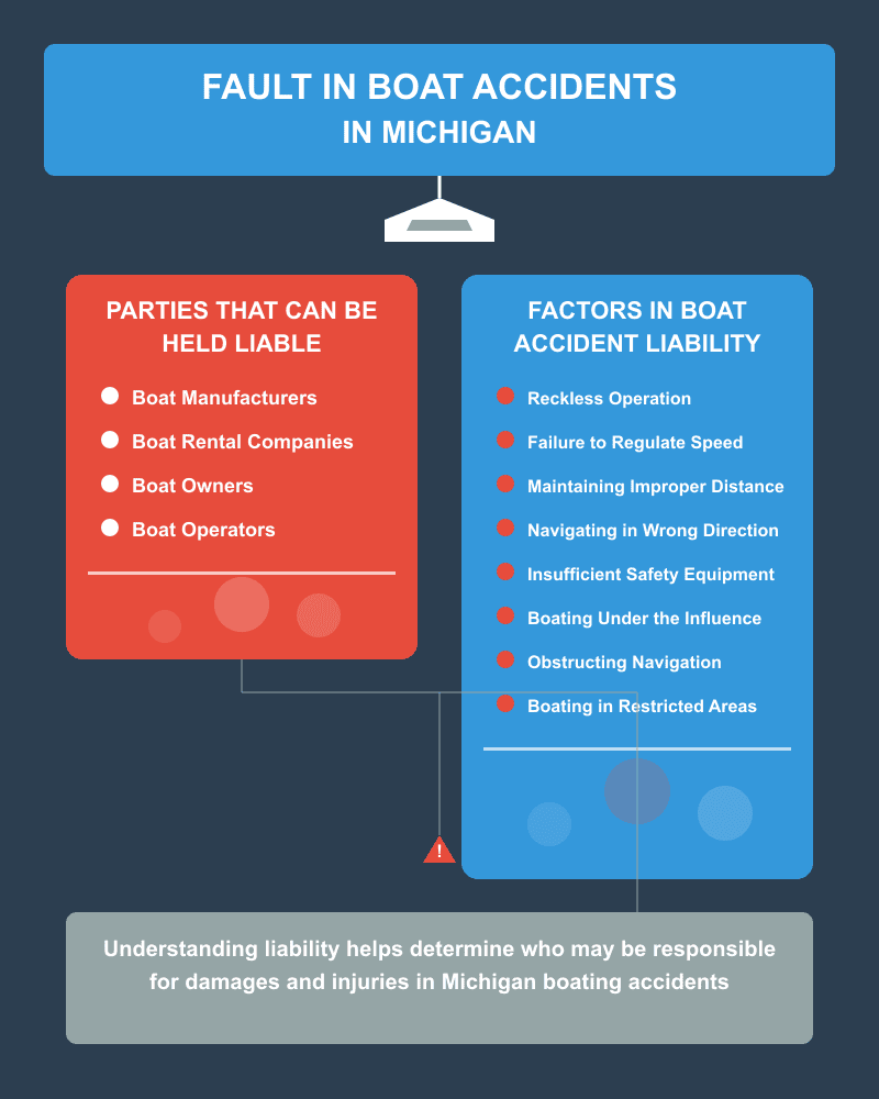 The injured person consulting a boat accident lawyer after a watercraft collision in Michigan
