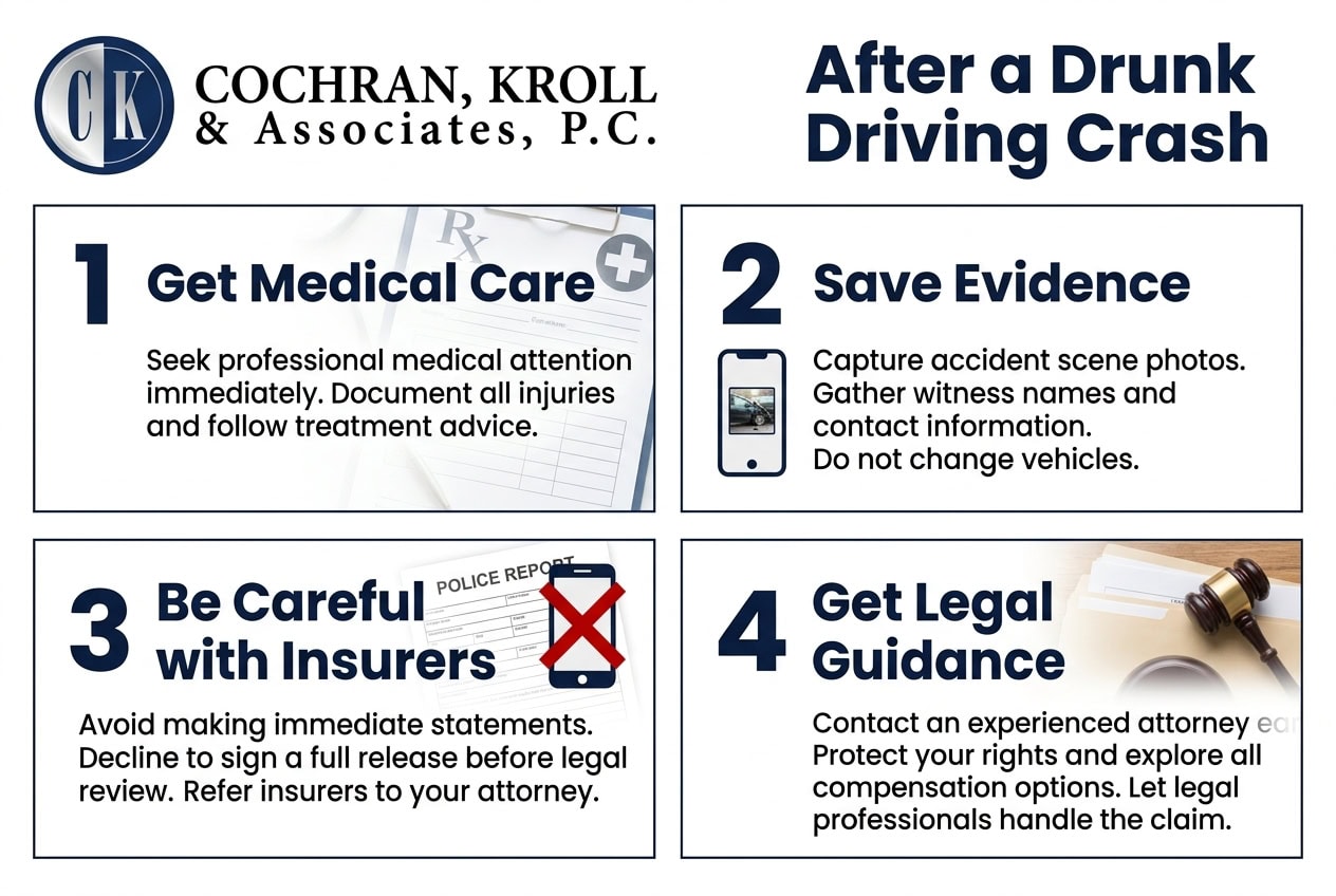 After a drunk driving crash checklist