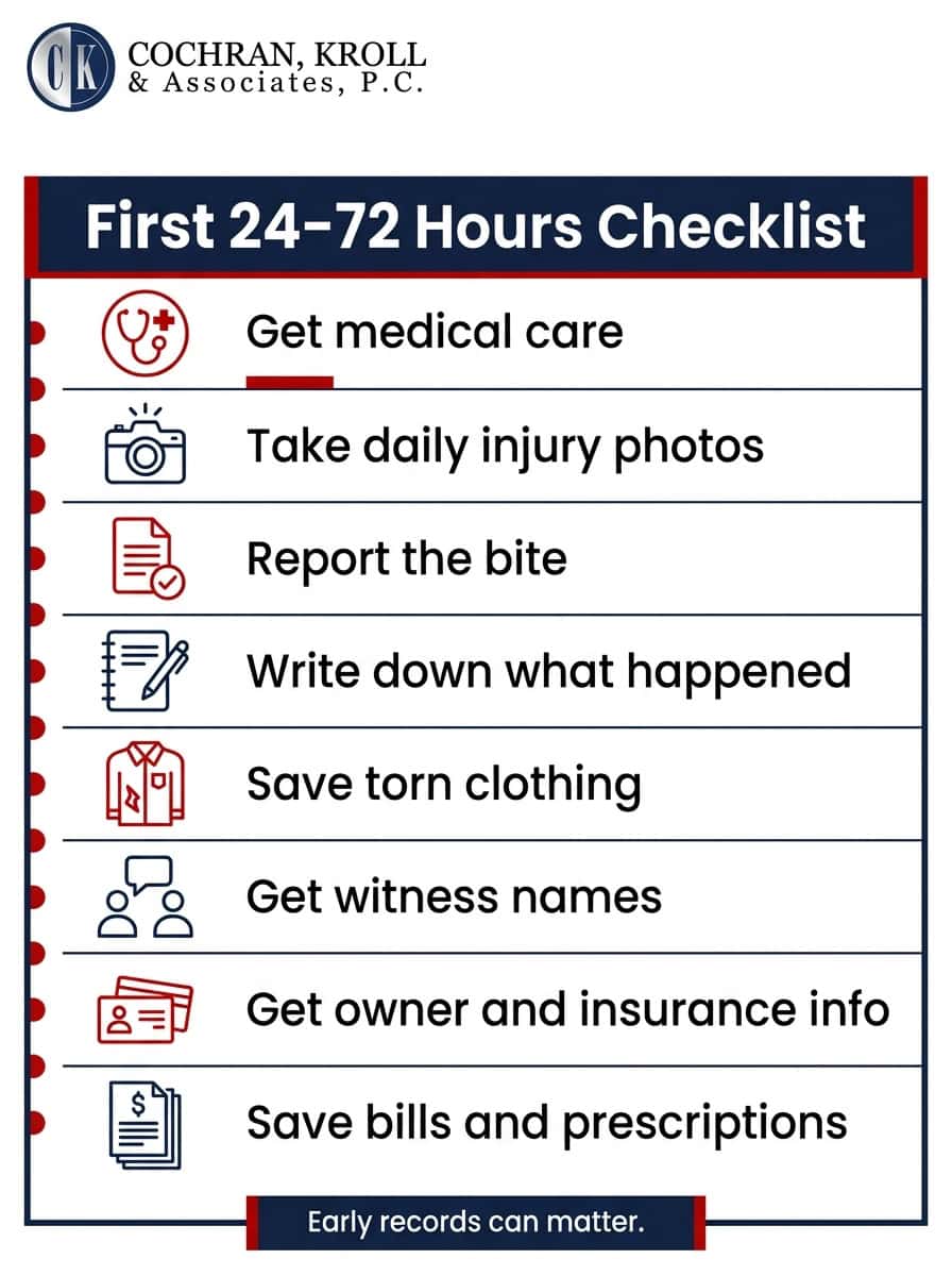 The first 24–72 hours checklist