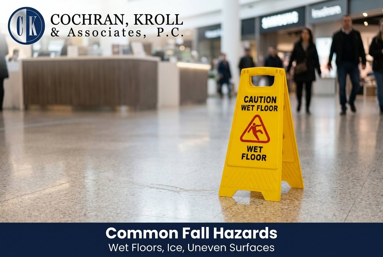 Wet floor hazard recognition