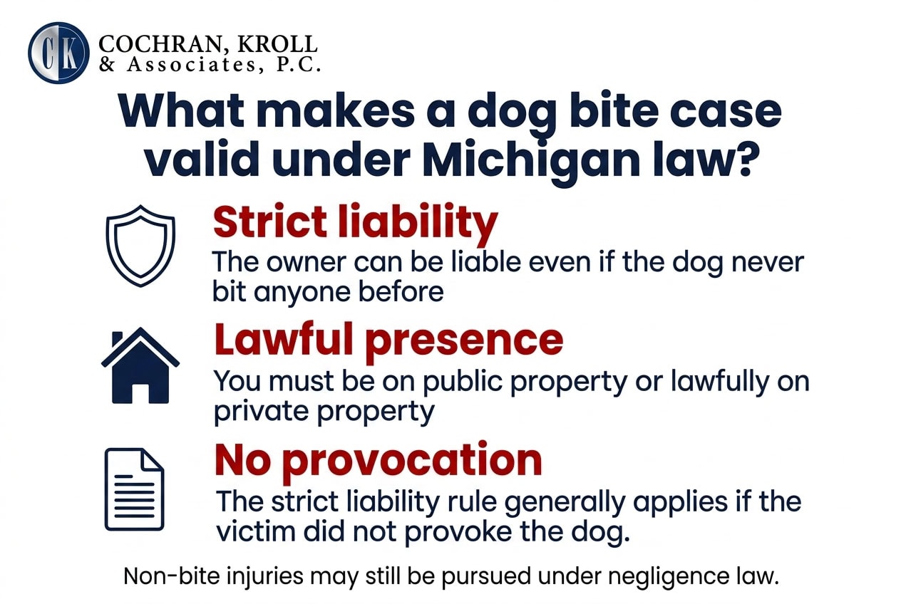 What Makes a Dog Bite Case Valid Under Michigan Law
