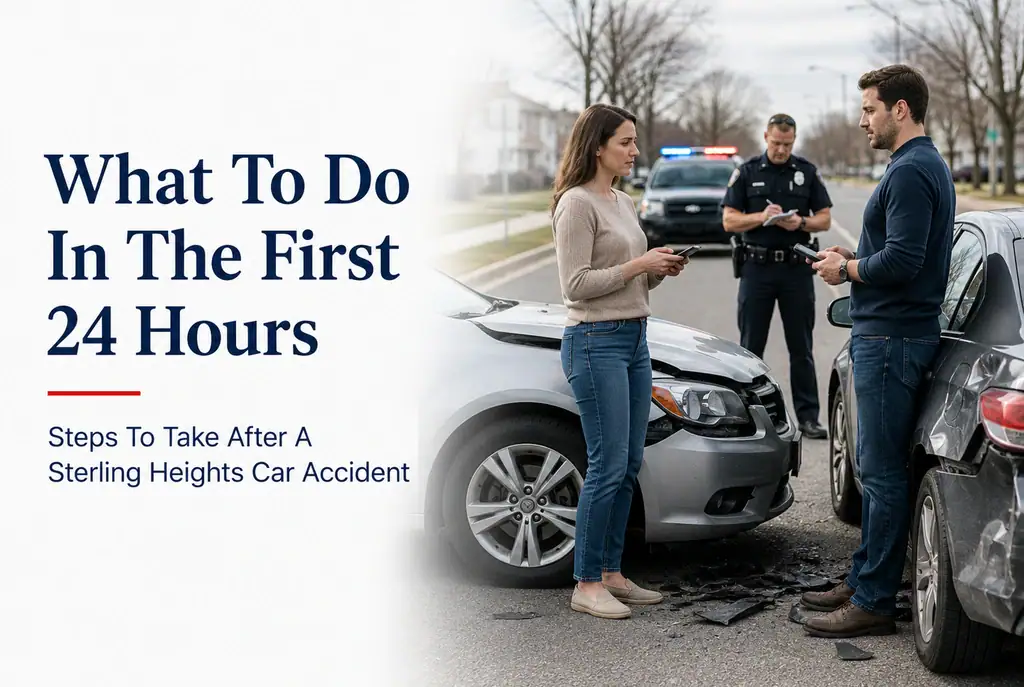 What to Do in the First 24 Hours After a Sterling Heights Car Accident