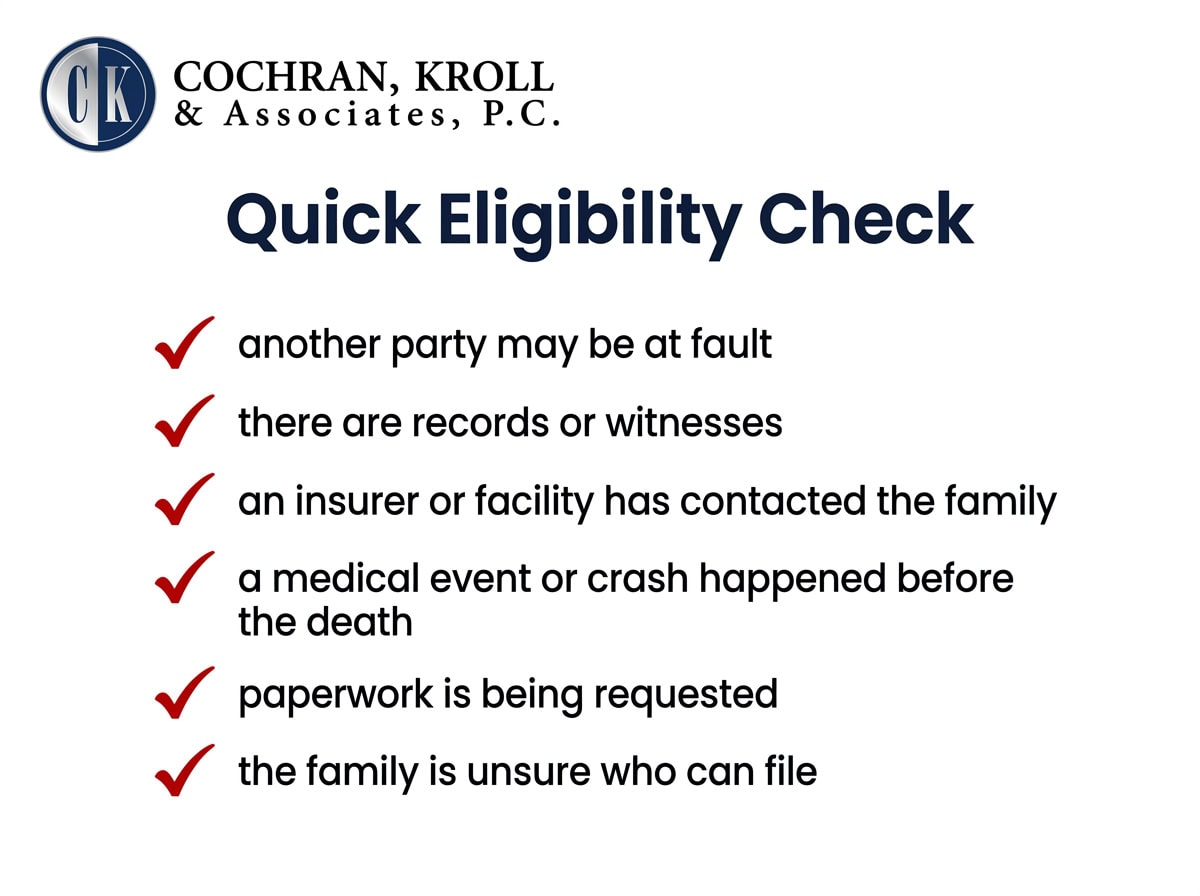 Do you have a wrongful death case? A quick eligibility check