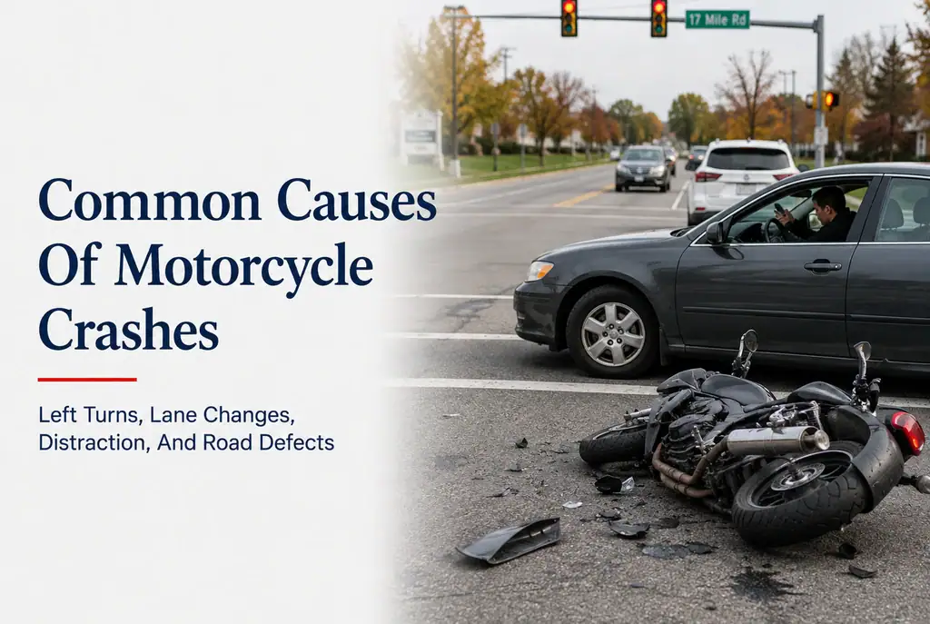 Common Causes of Motorcycle Crashes in Sterling Heights
