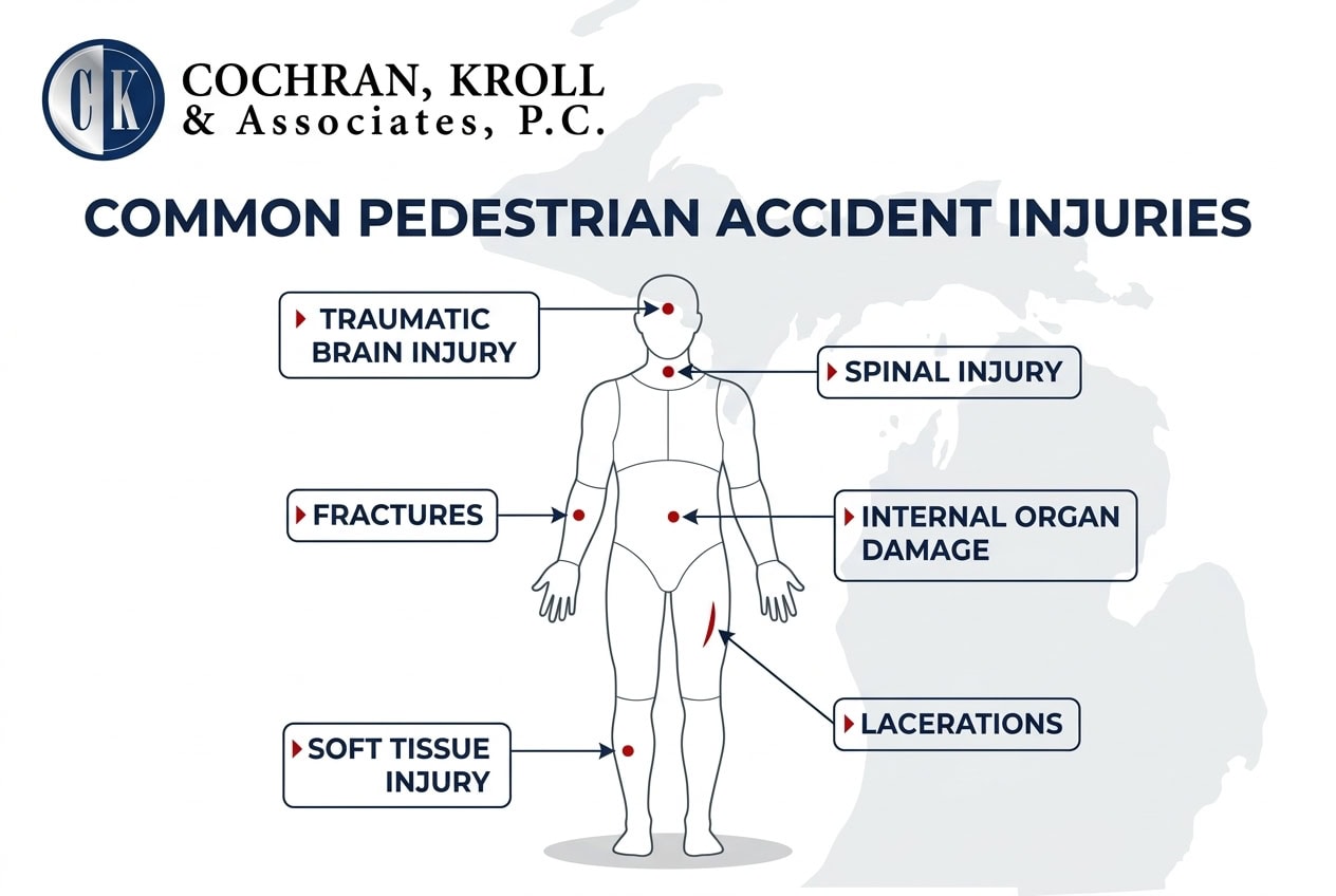 Common Injuries in Lansing Pedestrian Accidents