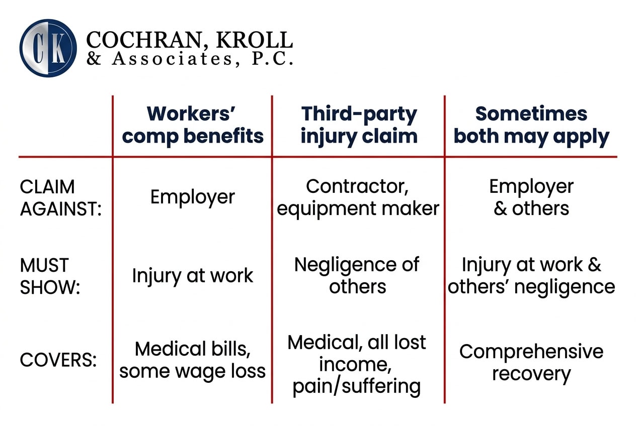 Comparison of workers' comp and claims