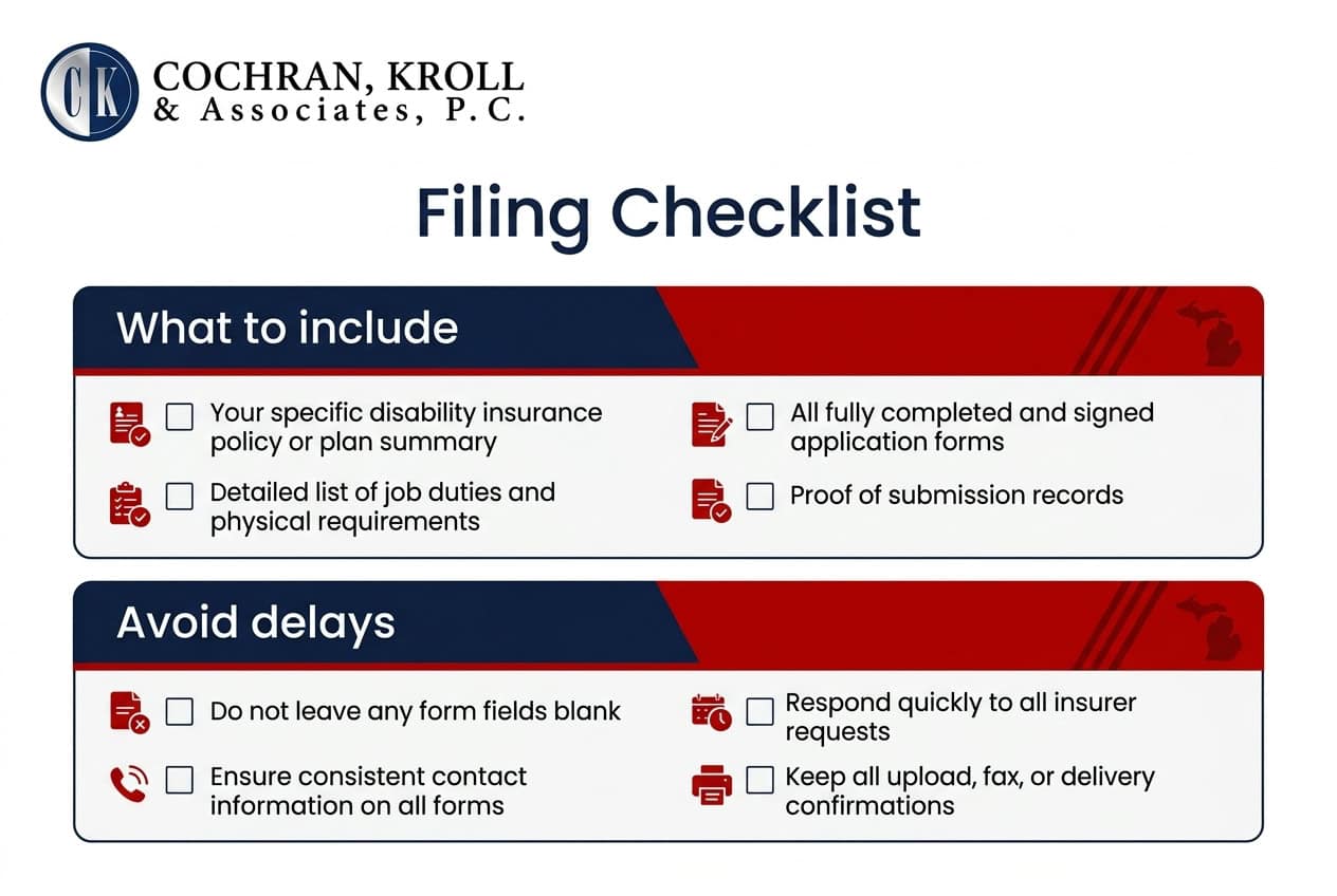 Filing checklist