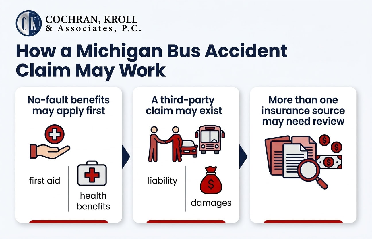 Michigan bus accident claim paths
