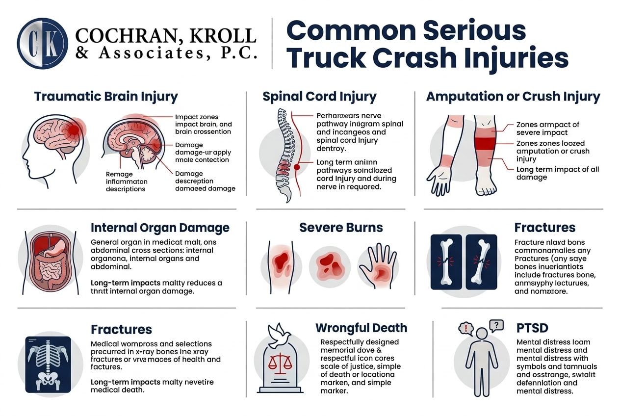 Serious truck accident injury types