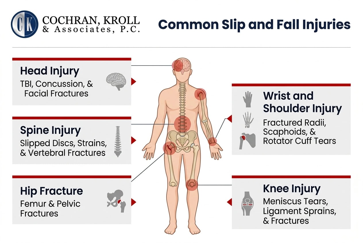 slip and fall injury impact visual