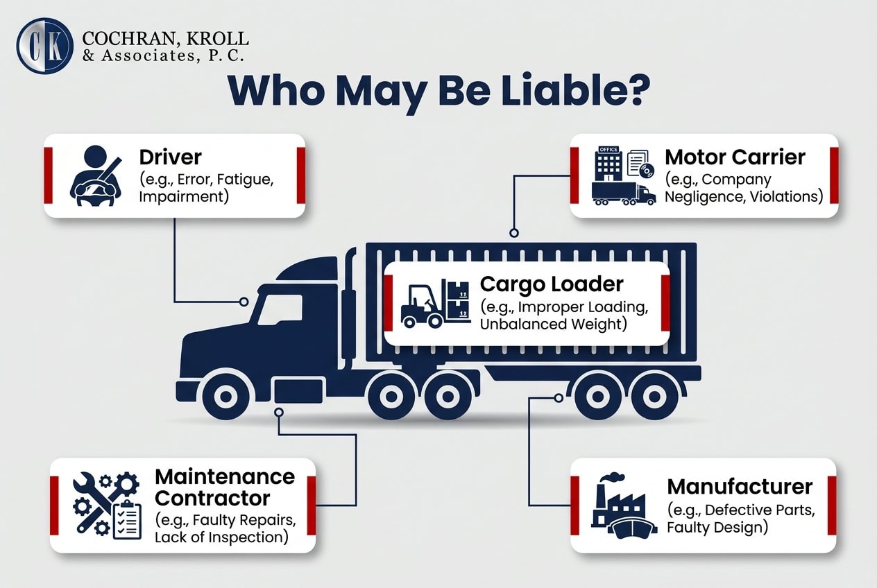 Who Can Be Held Liable in a Warren Truck Accident?