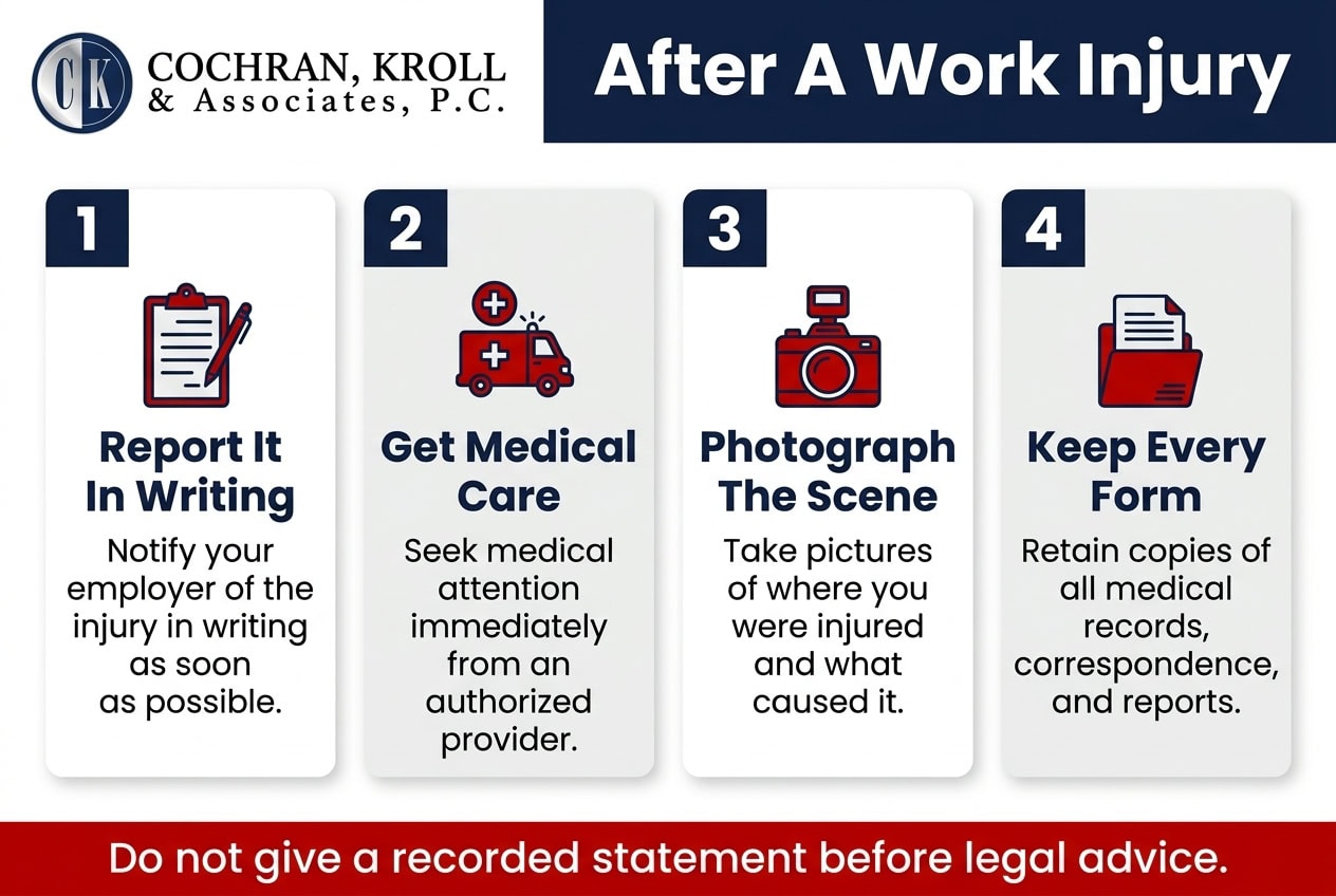How a Warren Work Injury Claim Moves From Intake to Resolution