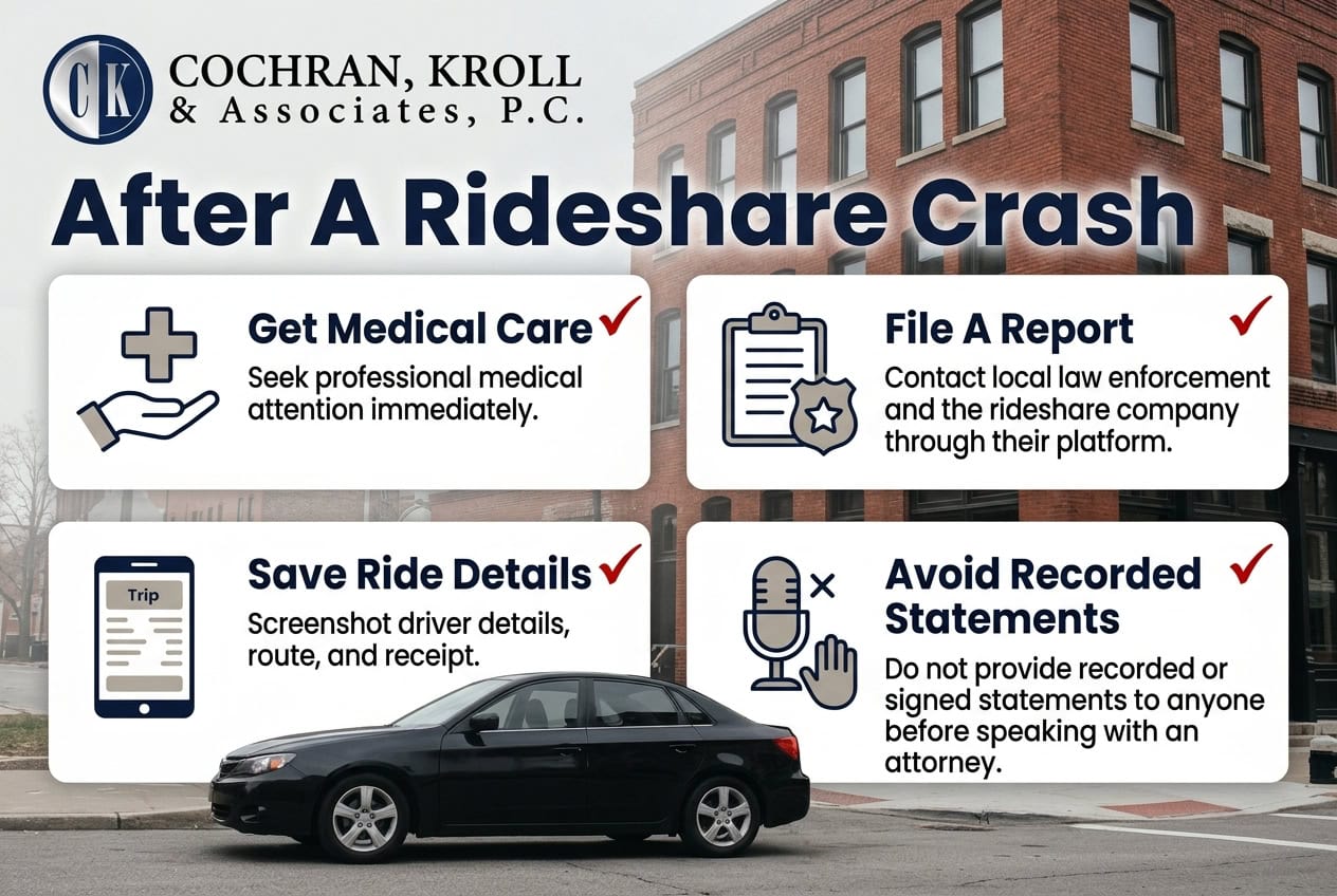What Should You Do Immediately After a Rideshare Crash in Detroit?