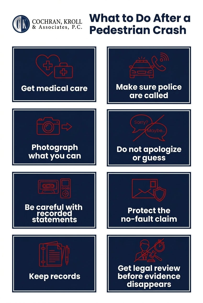 What to do after a pedestrian crash checklist