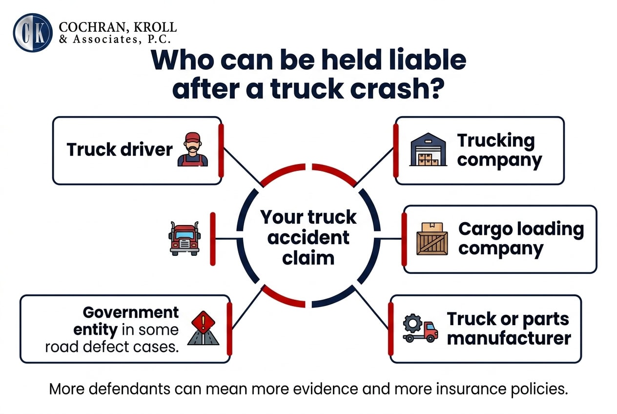 Who Can Be Held Liable After a Canton Truck Accident?