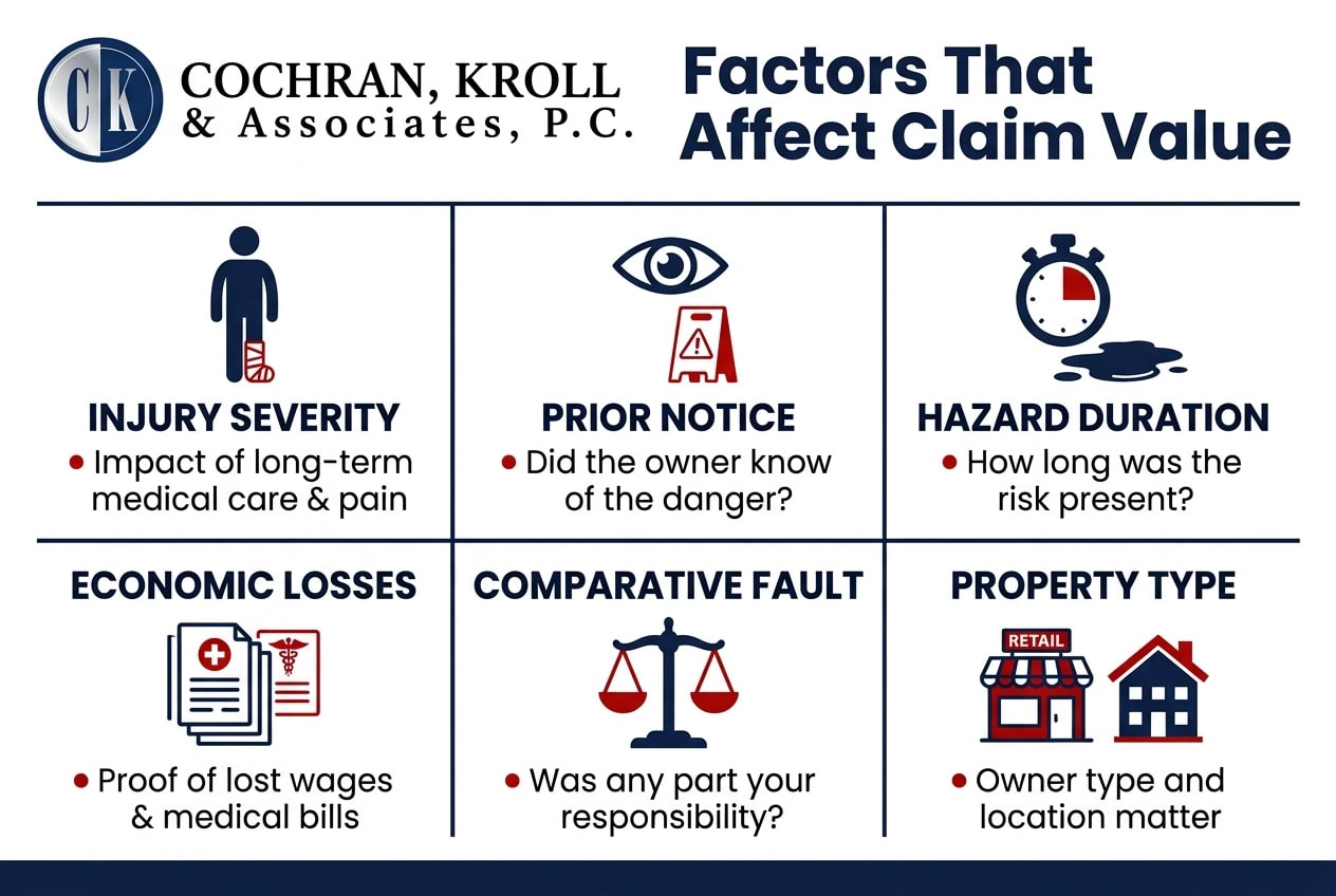 Factors That Increase the Value of a Grand Rapids Slip and Fall Claim