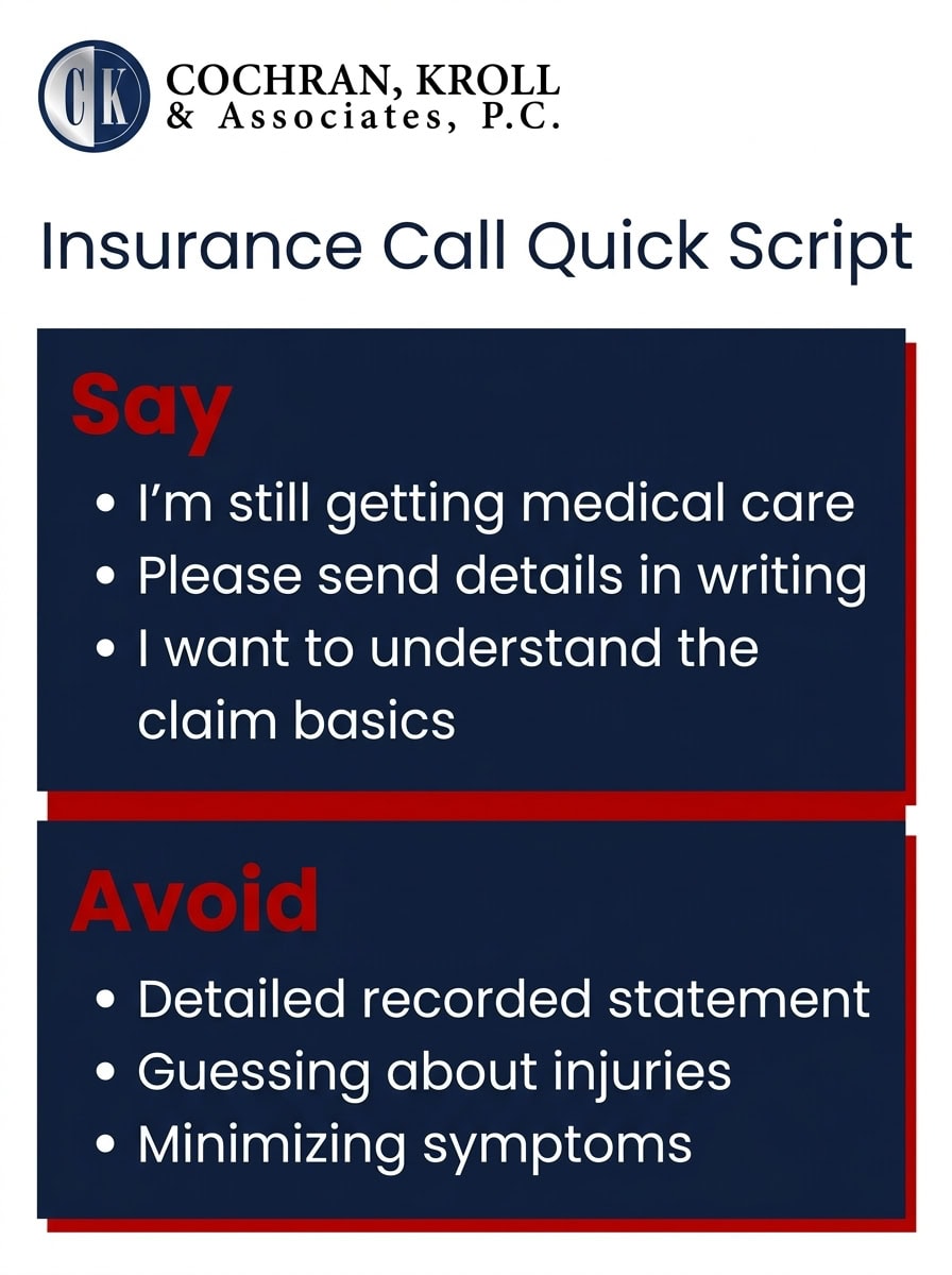 What happens with insurance adjusters and recorded statements